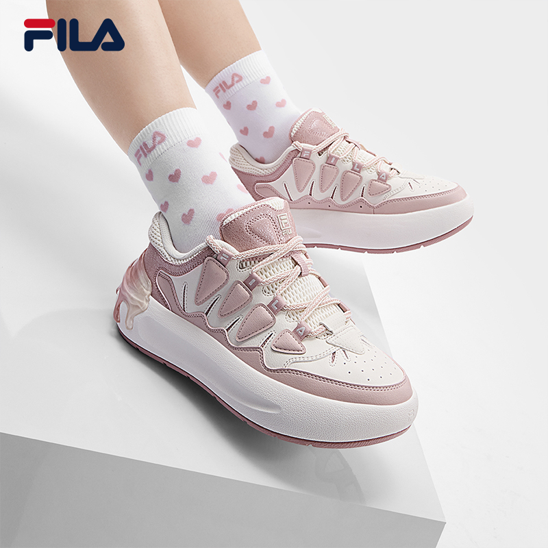 FILA 斐乐官方女鞋秋季新款板鞋萝卜鞋厚底面包鞋休闲鞋运动鞋子