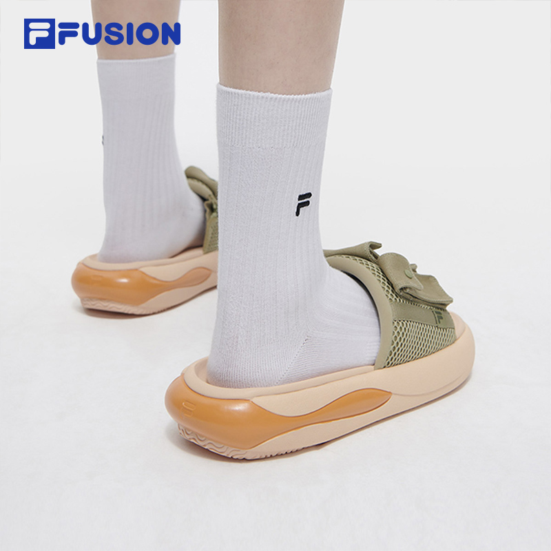 FILA FUSION斐乐潮牌男鞋ZIP UP SLIPPER拖鞋2024夏新款运动凉拖-图0