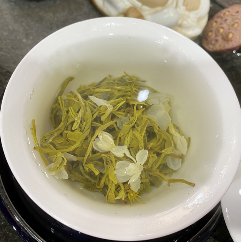 2022新茶叶茉莉花茶碧潭浓香型飘雪特级绿茶茉莉花茶雪花袋装送礼 - 图2