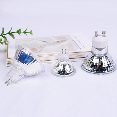 卤素灯杯MR16射灯12V20W35W50W融烛灯泡GU10 220V 卤钨灯插脚MR11 - 图1