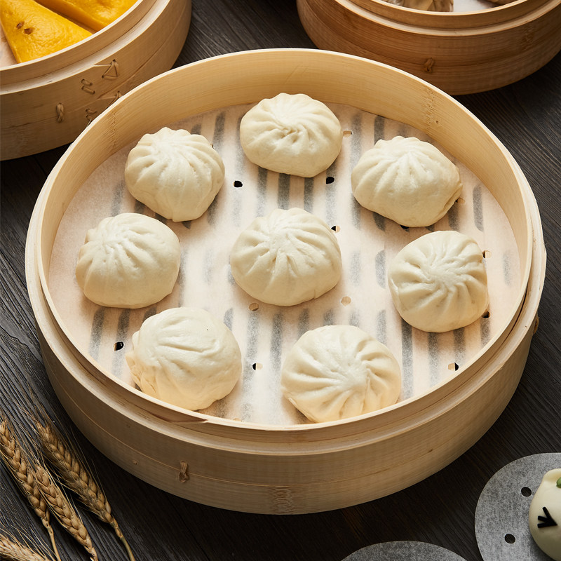 一次性蒸笼纸圆形家用厨房蒸馒头蒸包子不粘笼屉布烘焙垫布油纸