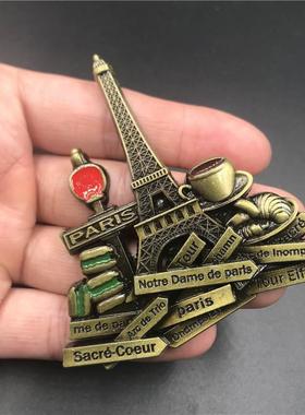 英国意大利罗马法国巴黎圣母院美国卡塔尔金属磁性冰箱贴比萨斜塔