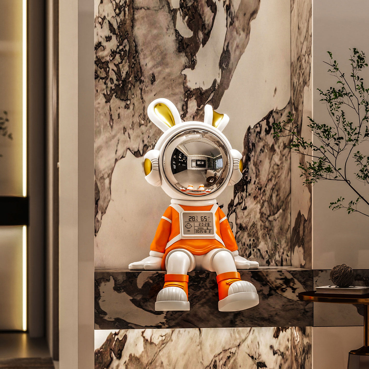 太空人兔子坐姿落地摆件电视柜装饰品蓝牙音响轻奢高级感乔迁礼品,淘宝优惠券,粉丝福利购,淘宝优惠卷