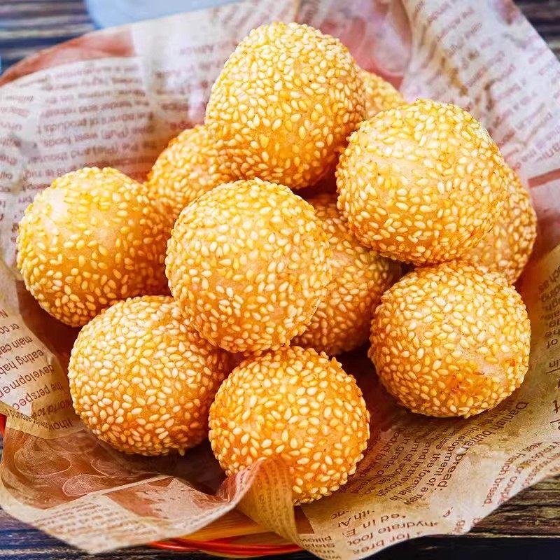 三全芝麻球麻团半成品豆沙馅小麻圆速冻油炸小吃酒店商用批发甜点,淘宝优惠券,粉丝福利购,淘宝优惠卷