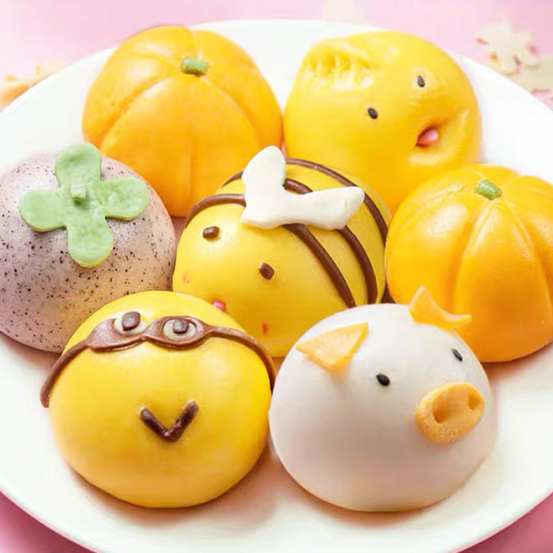 卡通包子儿童早餐半成品特色奶黄包 润富琪食品包点/面点/油条油炸类
