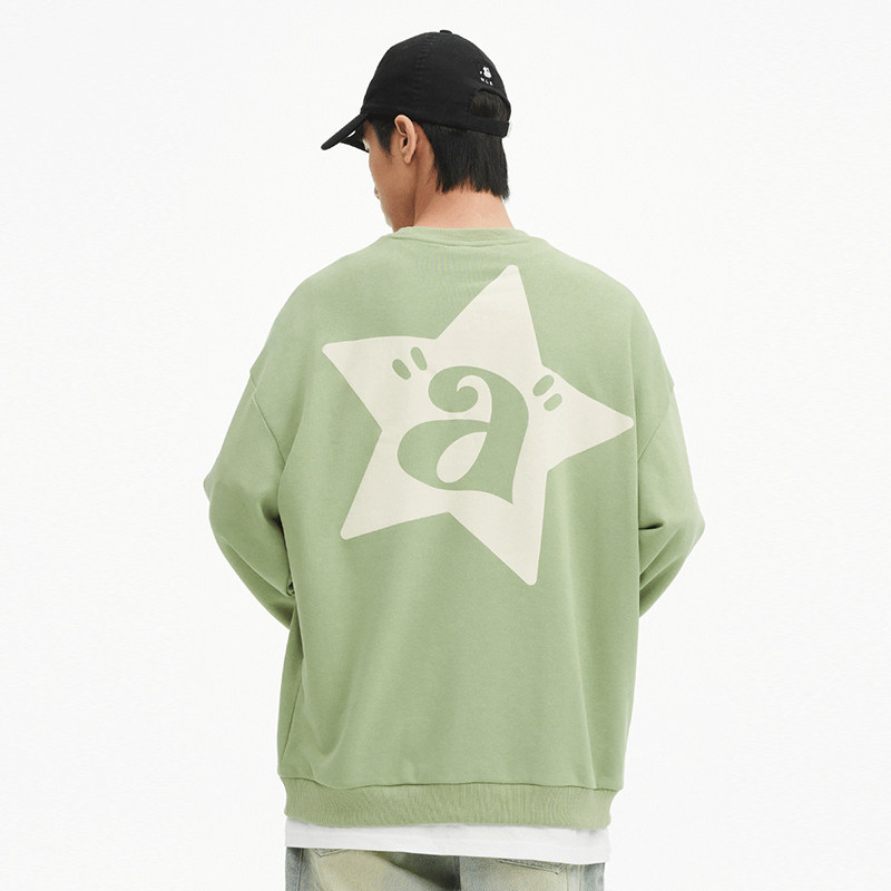 atry星星a字母美式圆领男重磅卫衣 Atry卫衣