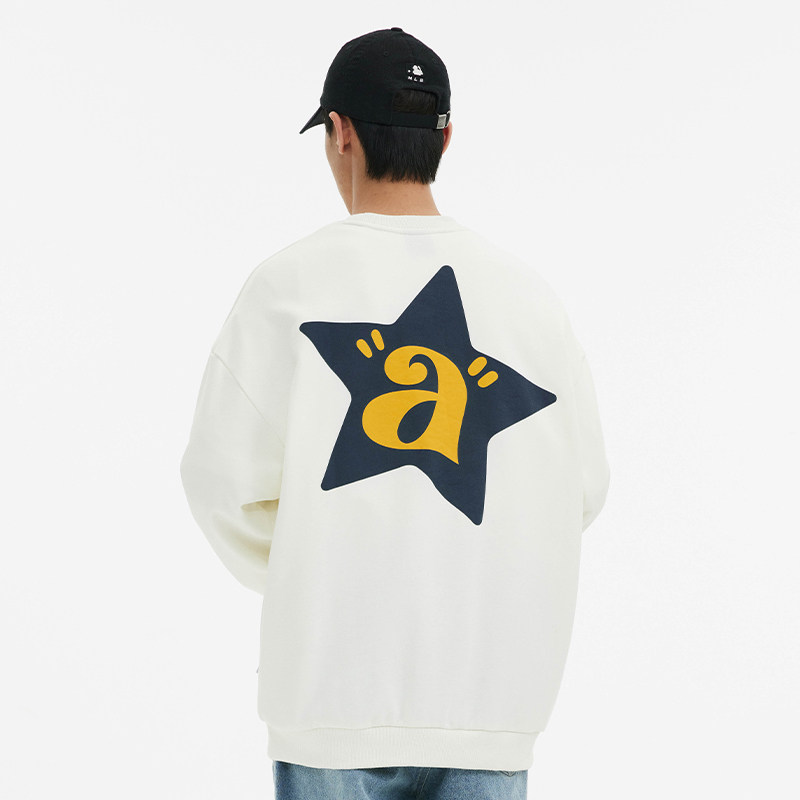 atry星星a字母美式圆领男重磅卫衣 Atry卫衣