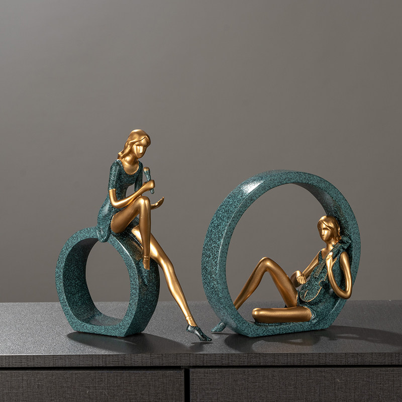 创意家居人物摆件客厅电视酒柜办公室装饰品轻奢艺术电视柜现代风,淘宝优惠券,粉丝福利购,淘宝优惠卷