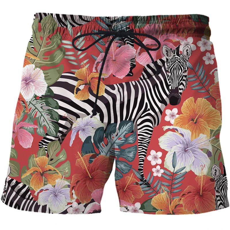 Fashion Animel Tiger 3D Printed Pattern Shorts Men's Outdoor - 图0