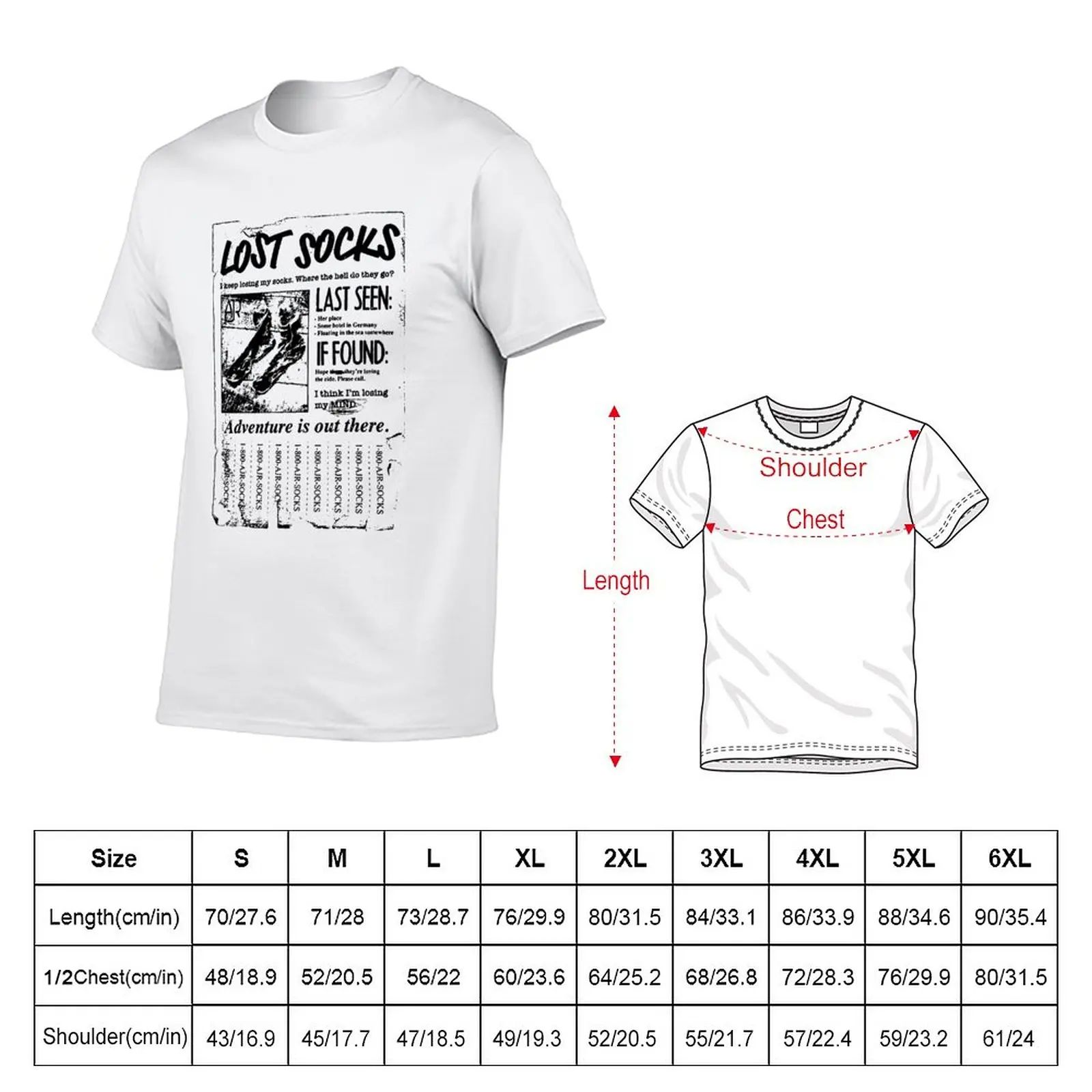 New Ajr Merch Lost Socks Poster T-Shirt graphic t shirts ani - 图0