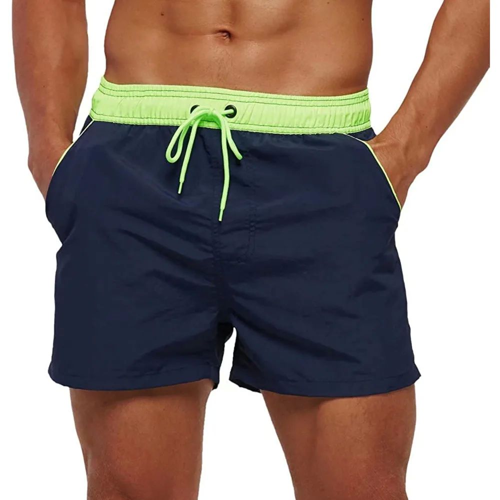 Men Summer Swim Shorts Swimwear Trunks Swimsuits Quickly Dry - 图1