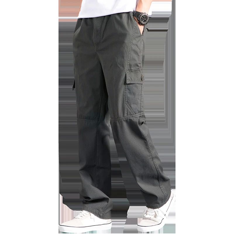 New Cargo Pants Men's Loose Straight Pants Plus Size Clothin - 图2