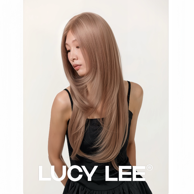 【宋十八亿推荐】LUCY LEE YG练习生 全精修奶茶粉长直假发全头套,淘宝优惠券,粉丝福利购,淘宝优惠卷
