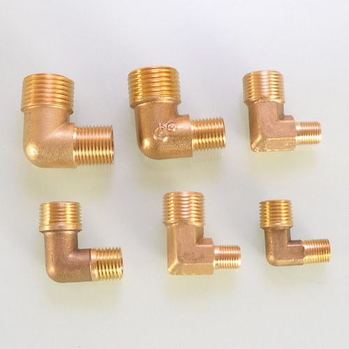 1分2分3分4分内丝外牙弯头等径90°直角弯黄铜变径水管转接头配件 - 图3