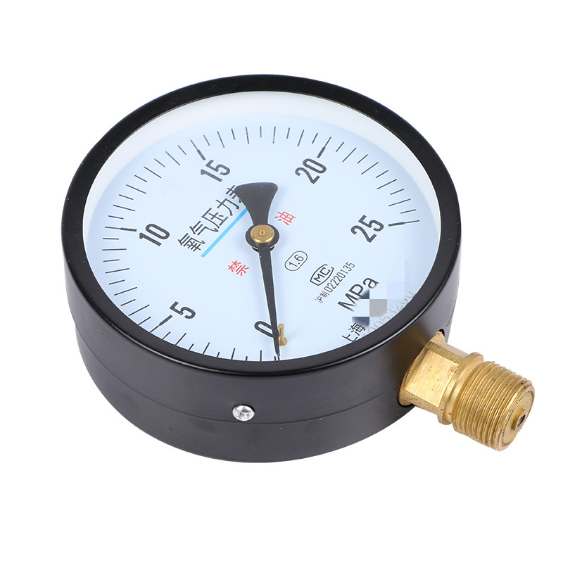 YO100禁油氧气压力表0~1.6/2.5MPa氧压表1.6级Y100气体压力表正品 - 图0