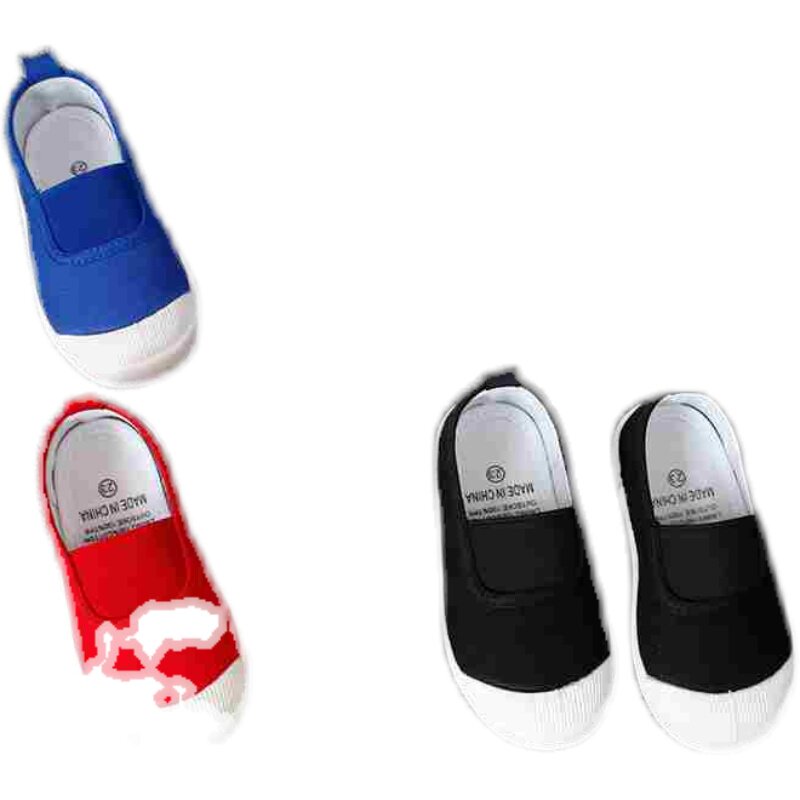 儿童帆布鞋方口男孩女孩一脚蹬童鞋女童1-6岁宝宝鞋学步鞋小中童