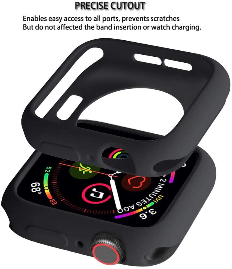 Soft Silicone Case for Apple Watch 7 45mm 6 SE 5 4 3 42MM - 图0