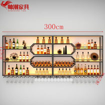 Handsome Tide Wine Rack Bar Bar Bar Counter Wine Rack Restaurant Wall-mounted Red Wine Cabinet Show Shelf Suspended Wall Red Wine Creation