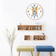 North Look Cartoon Style Silent Puppy Cute Bedroom Clock