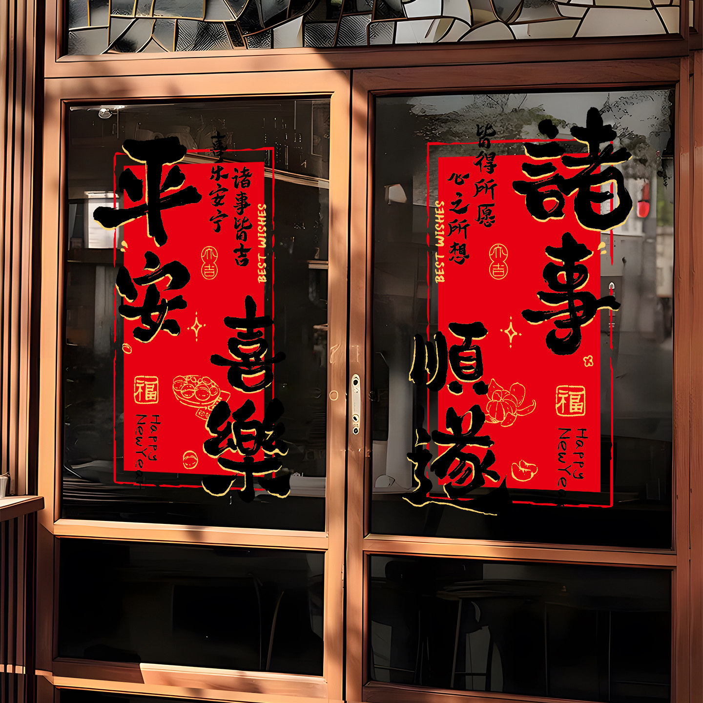 2026新年福字装饰氛围春节静电贴新款窗花贴纸马年窗贴玻璃贴过年,淘宝优惠券,粉丝福利购,淘宝优惠卷