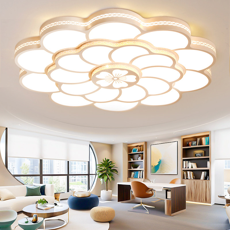 简约现代大灯创意网红超亮吸顶灯2025年新款特大号客厅灯花形灯具,淘宝优惠券,粉丝福利购,淘宝优惠卷