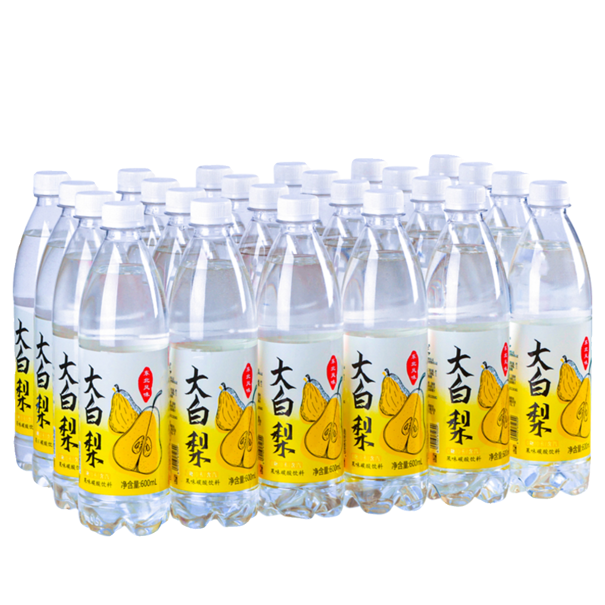 大白梨汽水饮料600ml24瓶梨味果汁夏季饮品运动碳酸饮料 - 图3