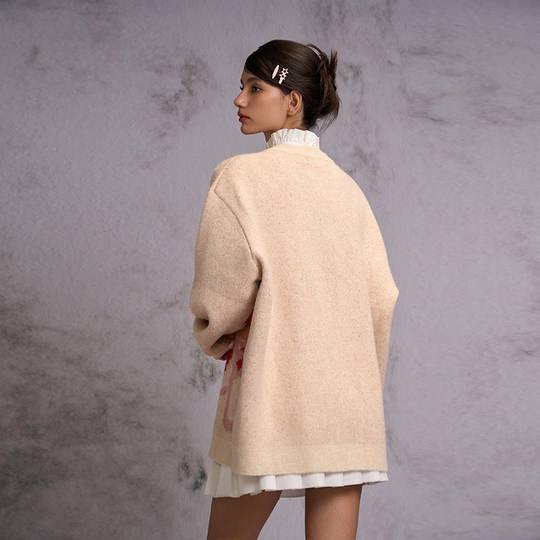 【所有姐姐的衣橱直播间】CANOTWAIT蜡笔风提花毛衣开衫男女秋冬