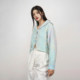 William Chan CANOTWAIT lapel jacquard short knitted cardigan, ບາງແລະສັ້ນ, ຄົນອັບເດດ: ແລະ versatile ສໍາລັບແມ່ຍິງ, ມີ 2 ສີ