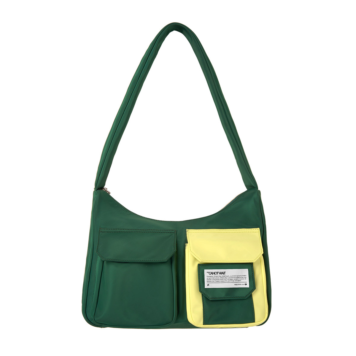 陈伟霆CANOTWAIT 多口袋撞色尼龙单肩斜挎包潮流百搭户外大容量包,淘宝优惠券,粉丝福利购,淘宝优惠卷