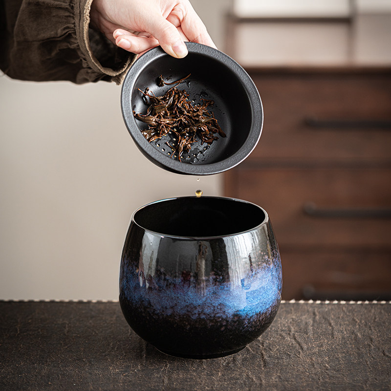 茶渣缸陶瓷家用桌面茶洗建水茶海废水缸水盂带过滤烟灰缸茶具配件,淘宝优惠券,粉丝福利购,淘宝优惠卷