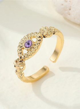 Bling Turkey Evil Eye Rings For Women Shiny Hollow Unique