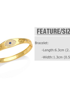 Zircon Demon Eye Bracelets For Women Men Stainless Steel