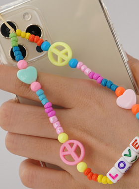 Bohemian Beads Phone charm chain Wrist Strap phone Lanyard