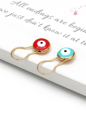 Vintage Turkish Blue Eyes Brooch for Men and Women Evil Eye