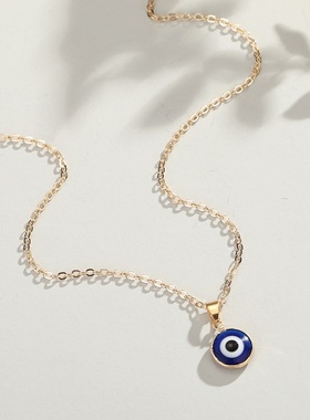 Fashion Gold Colour Bound Devil Eye Necklace For Women