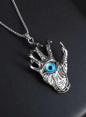 Fashionable and Creative Skull Hand Blue Devil Eye Dragon