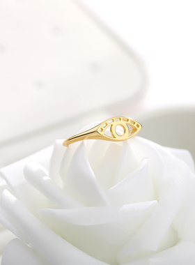 Stainless Steel Rings For Women Cute Mini Evil Eye Charm