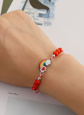 12pcs/set Boho Colorful Elephant Animal Bracelets for Women