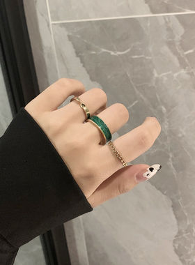 2021 New Gothic Style Three Piece Opening Rings for Woman