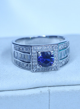 2022 Solitaire Male 6mm Diamond Ring 100% Real 925 sterling