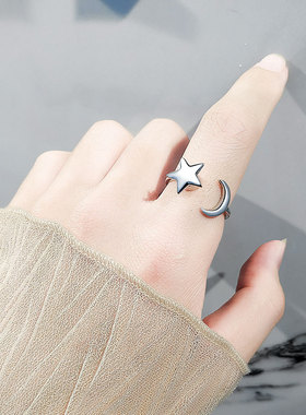Anti Stress Anxiety Ring Women Sliver Color Open Adjustable