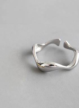 2024 New Silver Color  Creative Handmade Rings Irregular