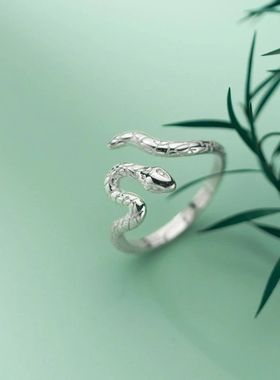 925 Sterling Silver Snake Finger Rings For Women Girls