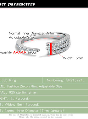 New 100% 925 Sterling Silver  Rings For Women Elegant