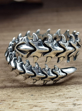 Fashion Vintage Punk Centipede Couple Ring For Women Man