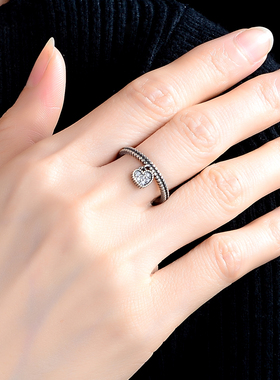 Bohemian Heart  Ring 100% 925 Sterling Silver  Woman