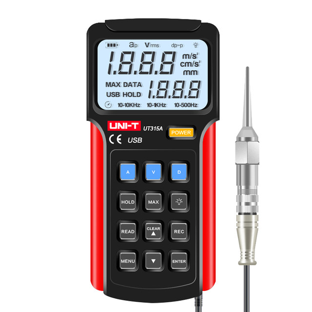 Portable Ulid vibration meter frequency meter