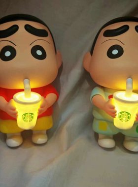 蜡笔小新奶茶咖啡杯子装饰摆件