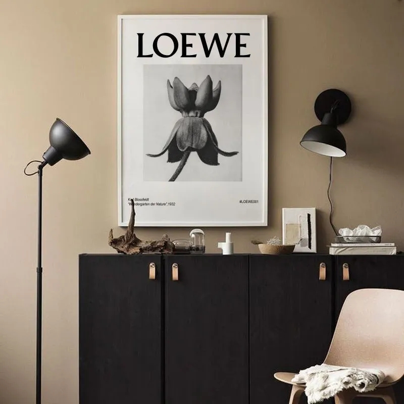 LOEWE2ins装饰画北欧客厅画餐厅服装店落地画玄关卧室小众挂画-图2