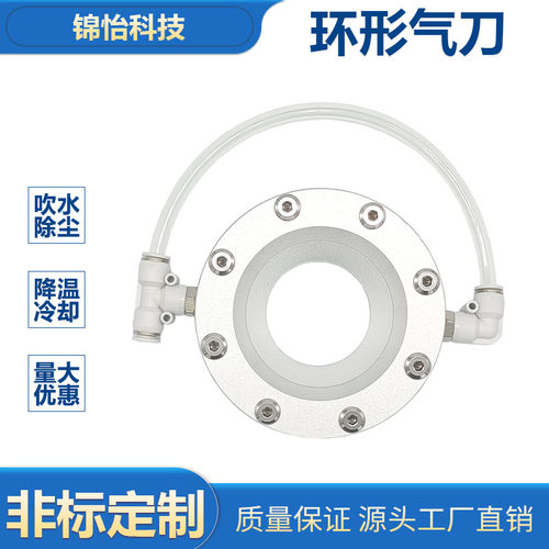 超级风刀气刀吹气铝合金吹干吹水吹尘圆形冷却压缩空气环形喷嘴 - 图0